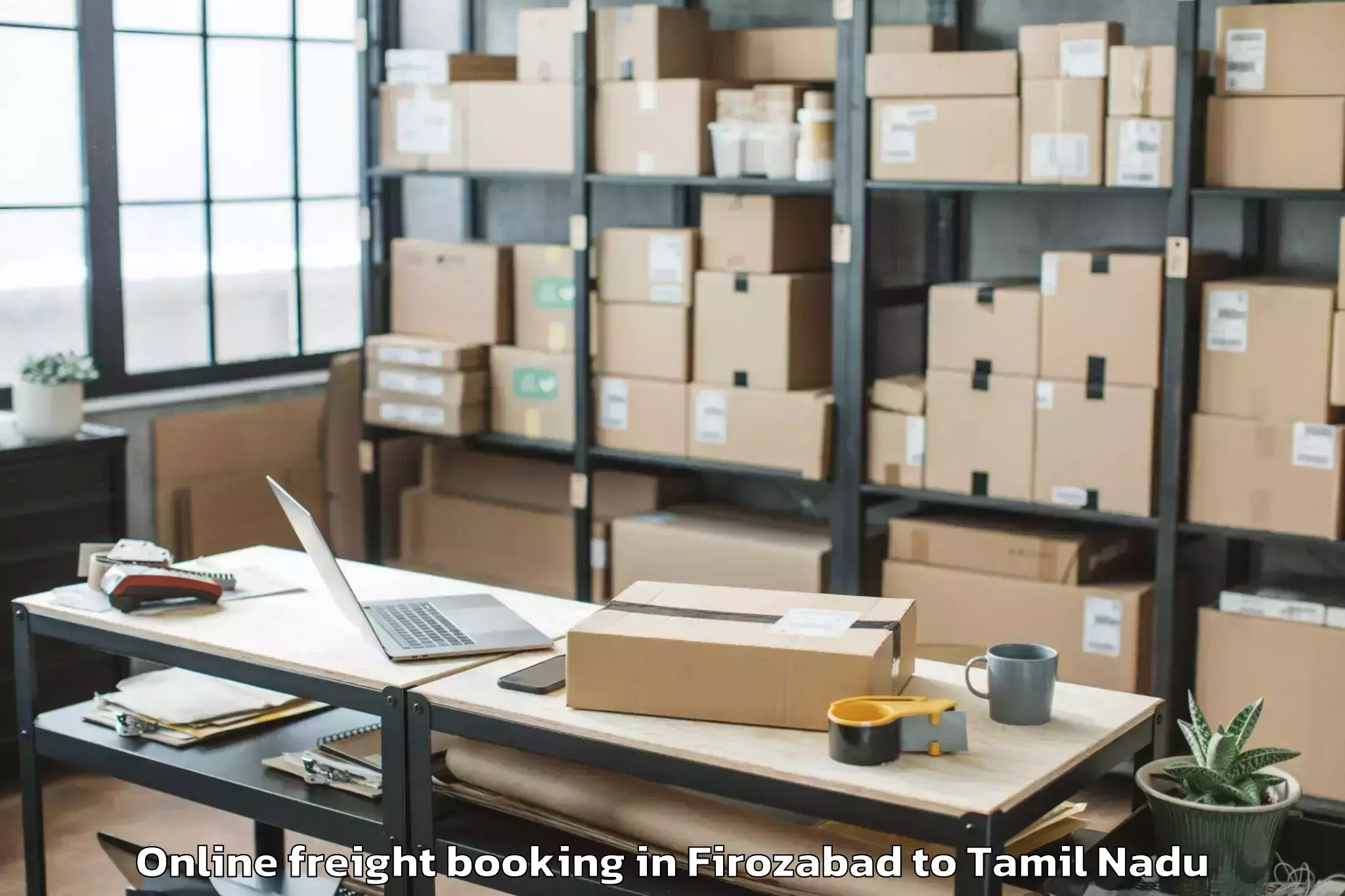 Comprehensive Firozabad to Poonamalle Online Freight Booking